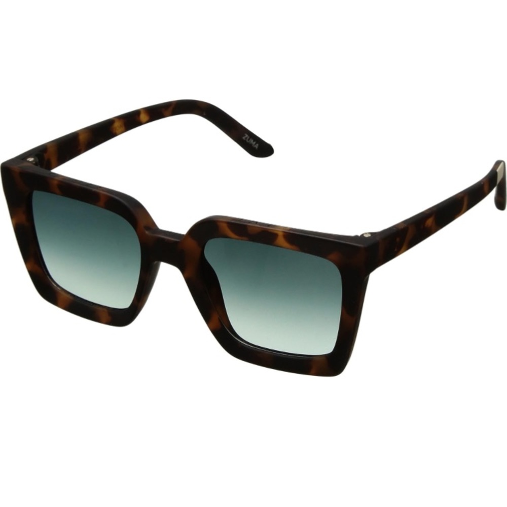 TOMS Traveler Women’s Zuma Square Sunglasses Matte Blonde Tortoise/Aqua Gradient